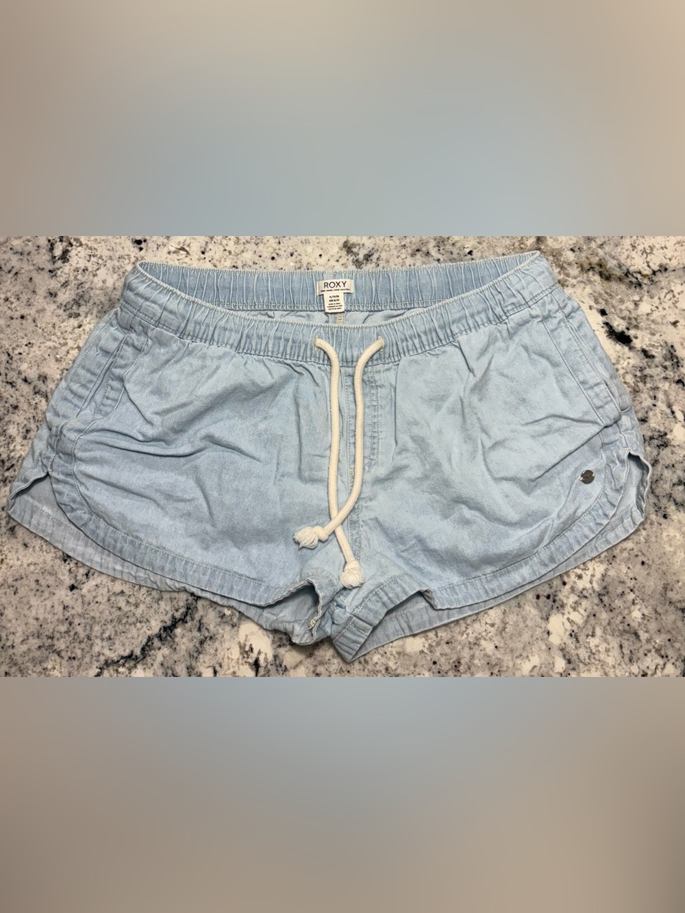 Roxy Light Blue Drawstring Women's Shorts